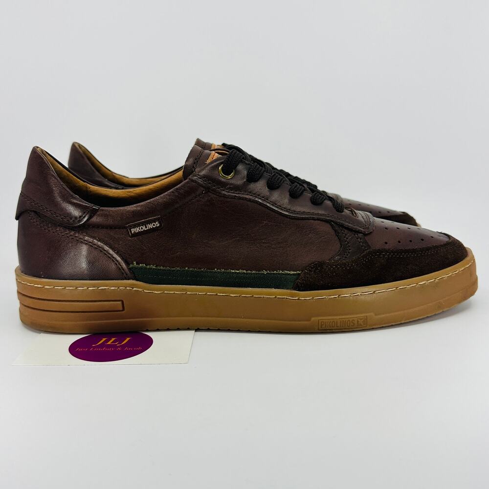 Pikolinos Men's Xativa Olmo Leather Lace-Up Casual Sneakers Size 42 EU/ 8.5 US